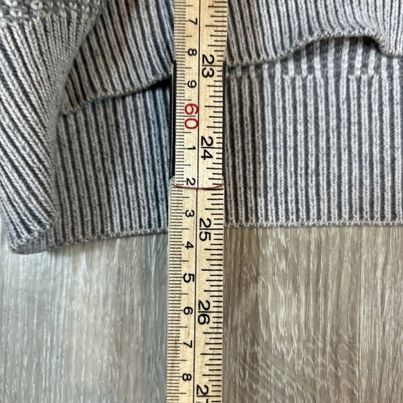 Perry Ellis Sweater Mens Large Gray Classiccore Cabincore Grandpa Comfy 90's VTG - Picture 4 of 7